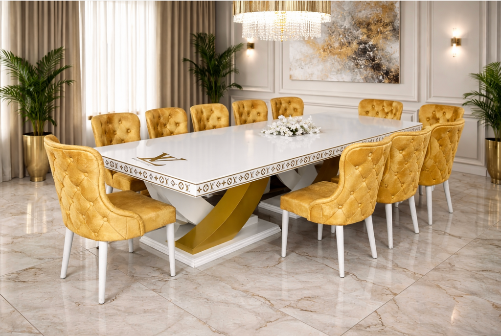 Set masă LV + 12 scaune Chicago - 8000 Lei