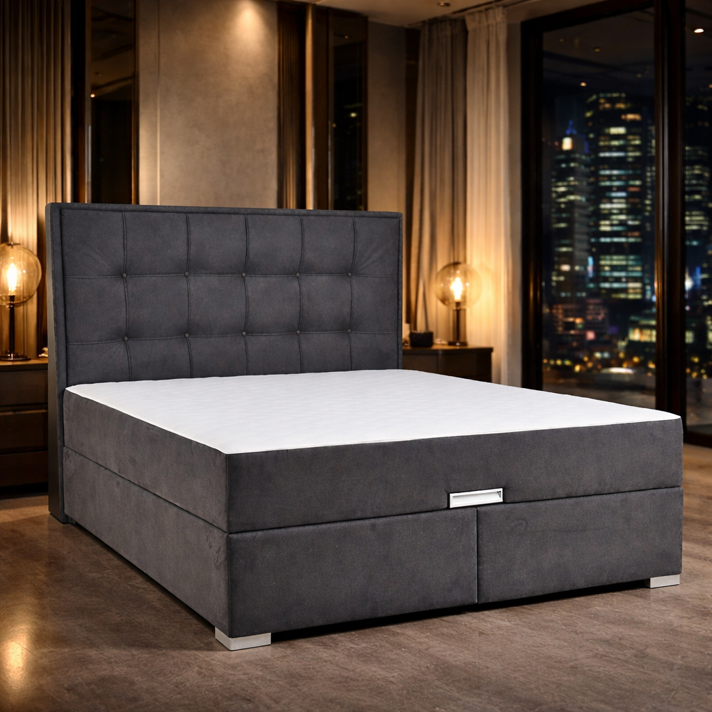 Pat Nora 180x200cm, Gri antracit catifea