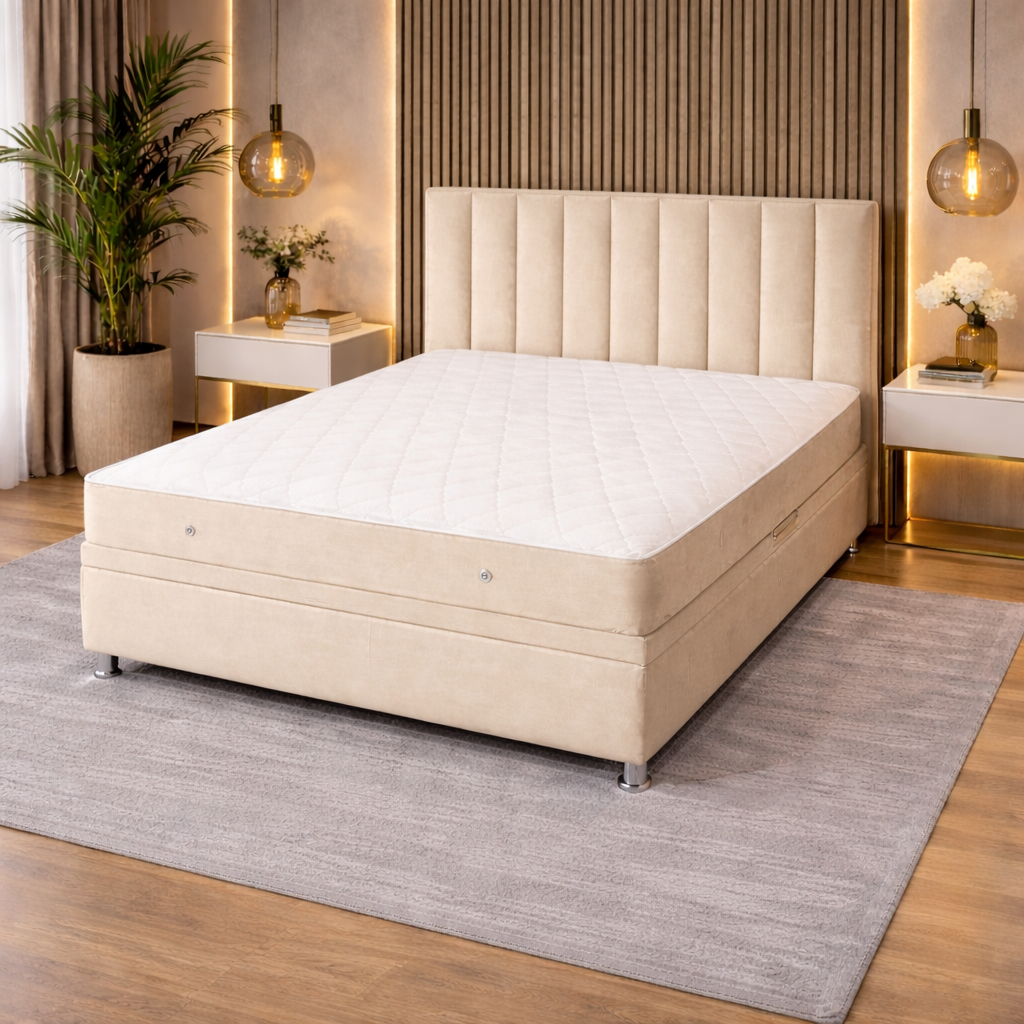 Pat Kamra 180x200cm, Gri antracit catifea