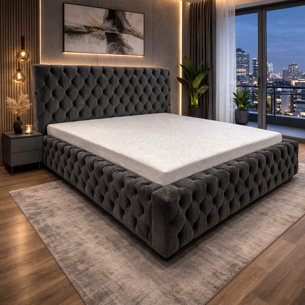 Pat Royal 180x200cm, Gri antracit catifea