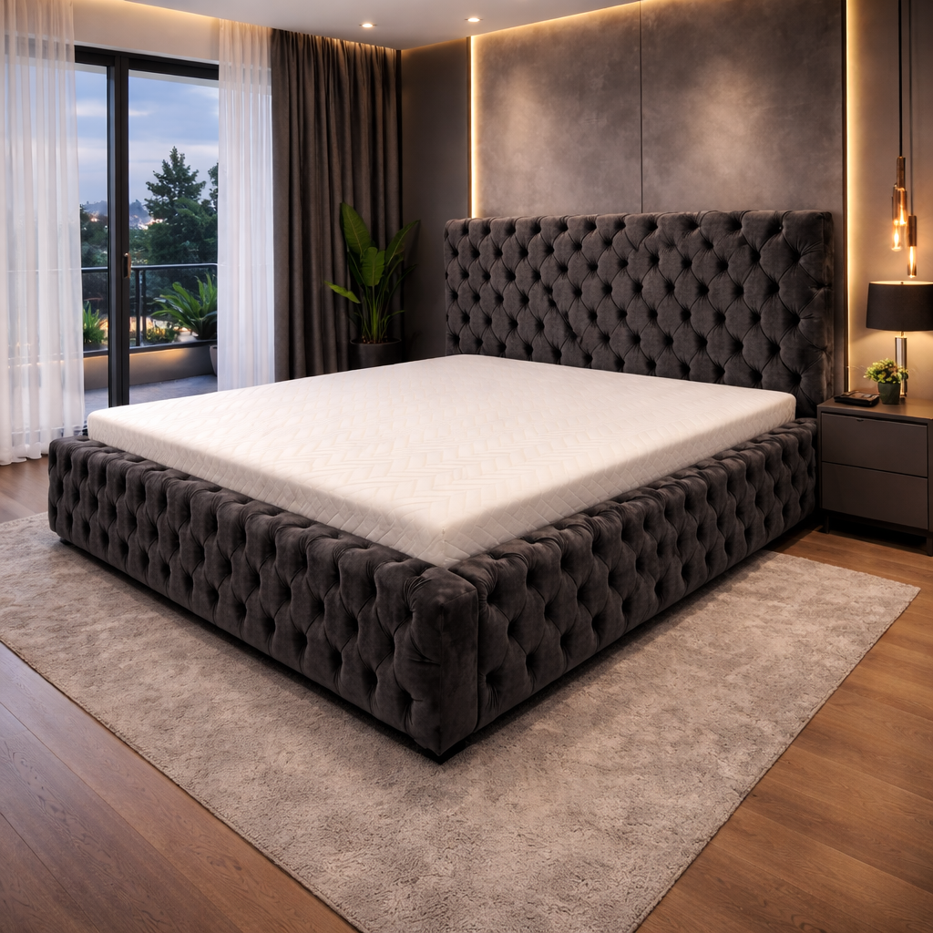 Pat Royal 180x200cm, Gri antracit catifea