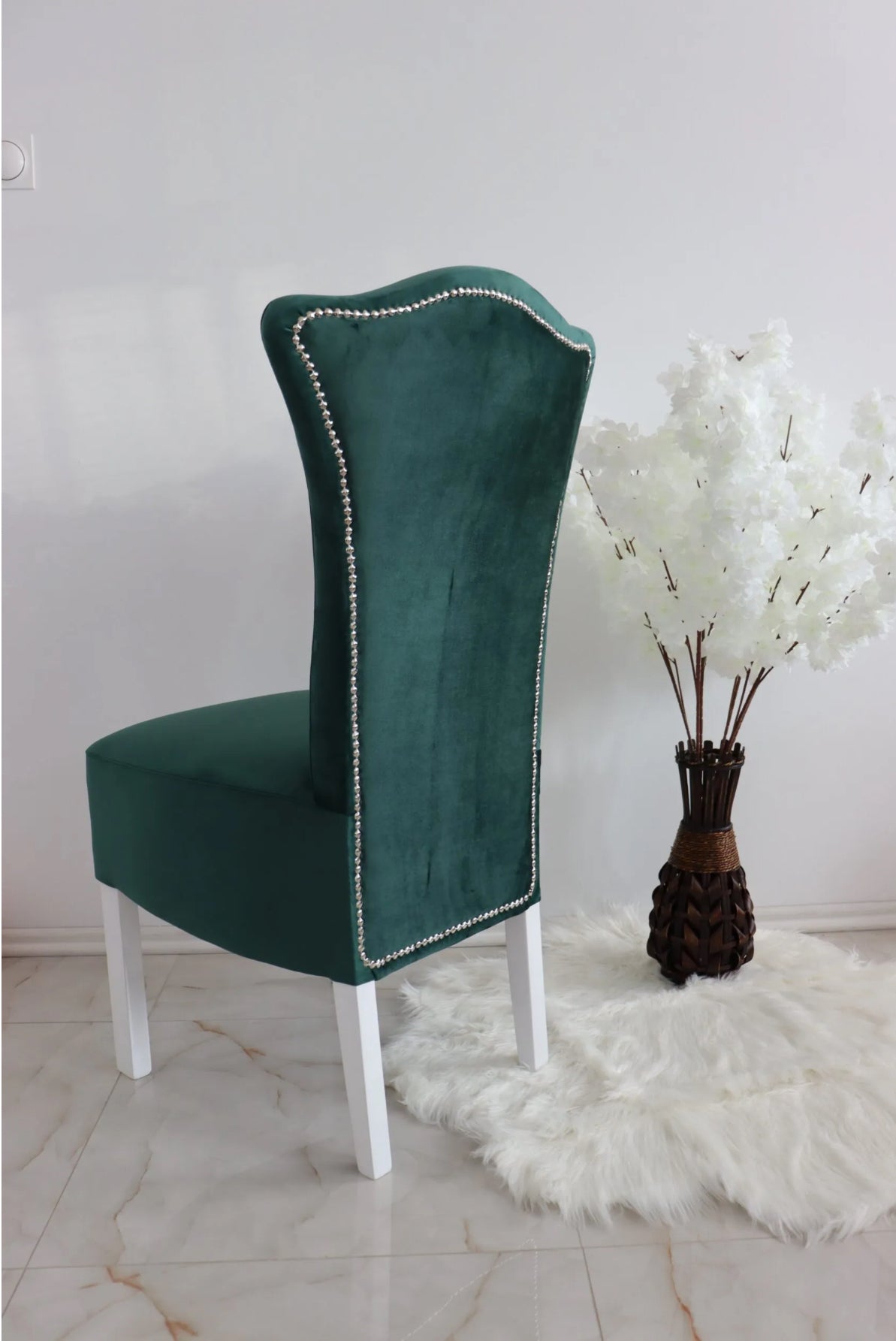 Set Masă și 12 Scaune Royal, Verde Smarald