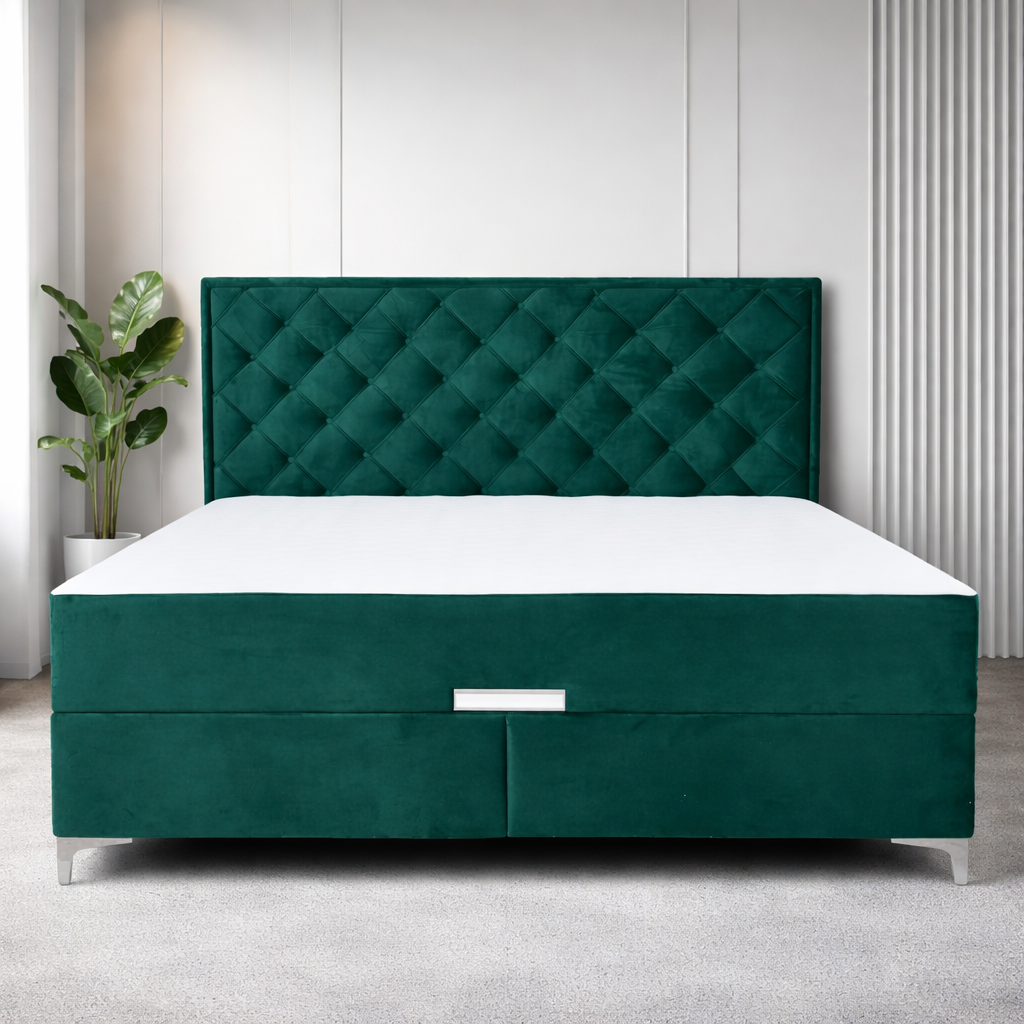 Pat Elite 180x200cm, Verde Smarald catifea