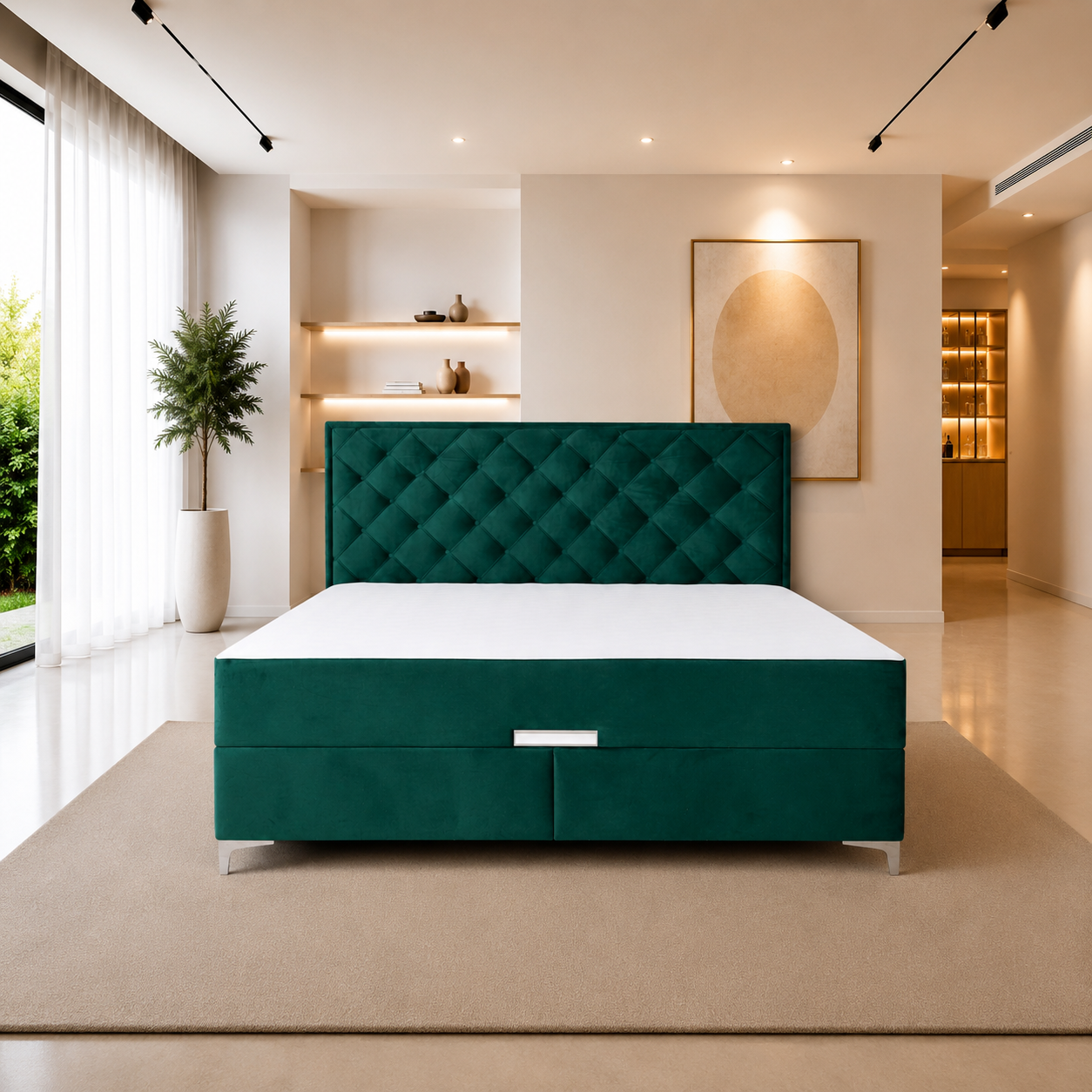 Pat Elite 180x200cm, Verde Smarald catifea