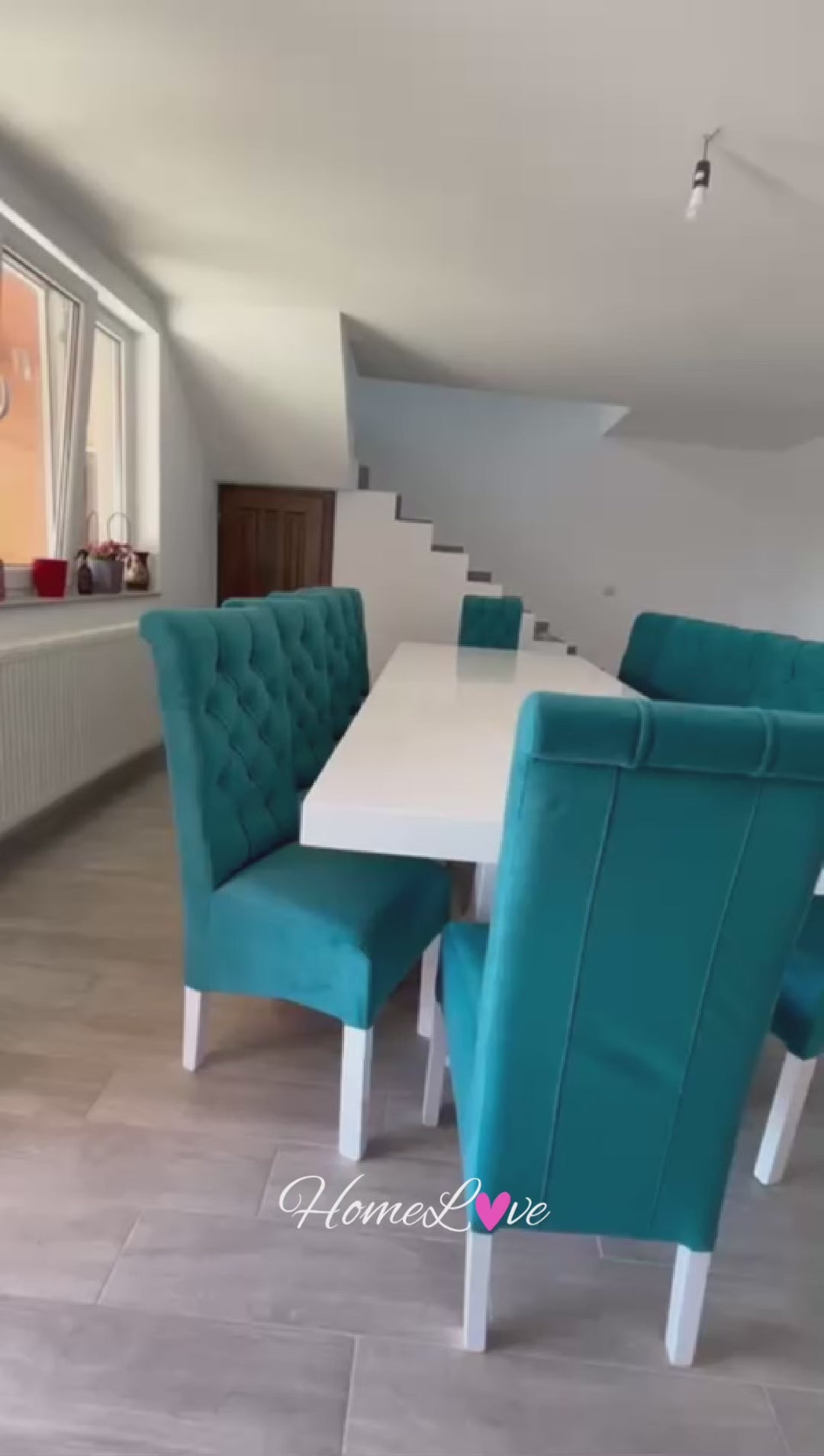Set Masă și 12 Scaune, Medina Turcoaz